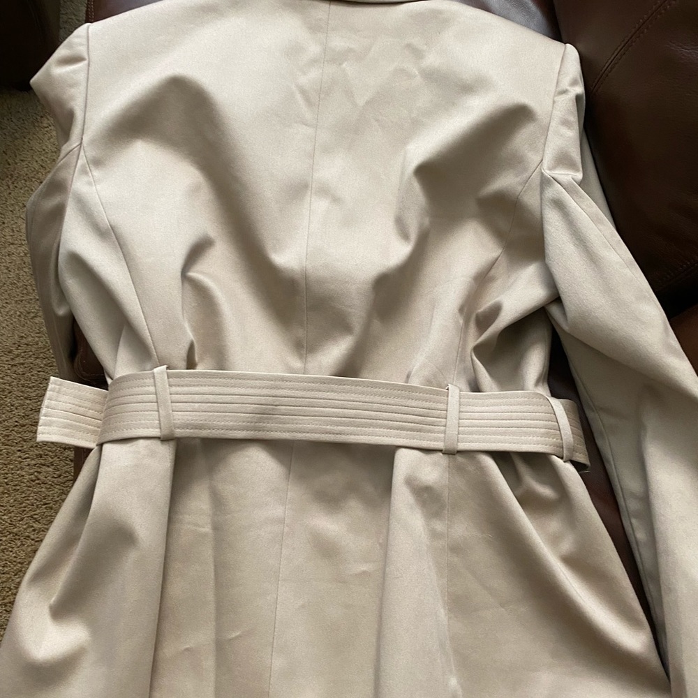 Tahari Tan kaki Satin pocket belted Jacket size 14 NEW!!! - Picture 7 of 10